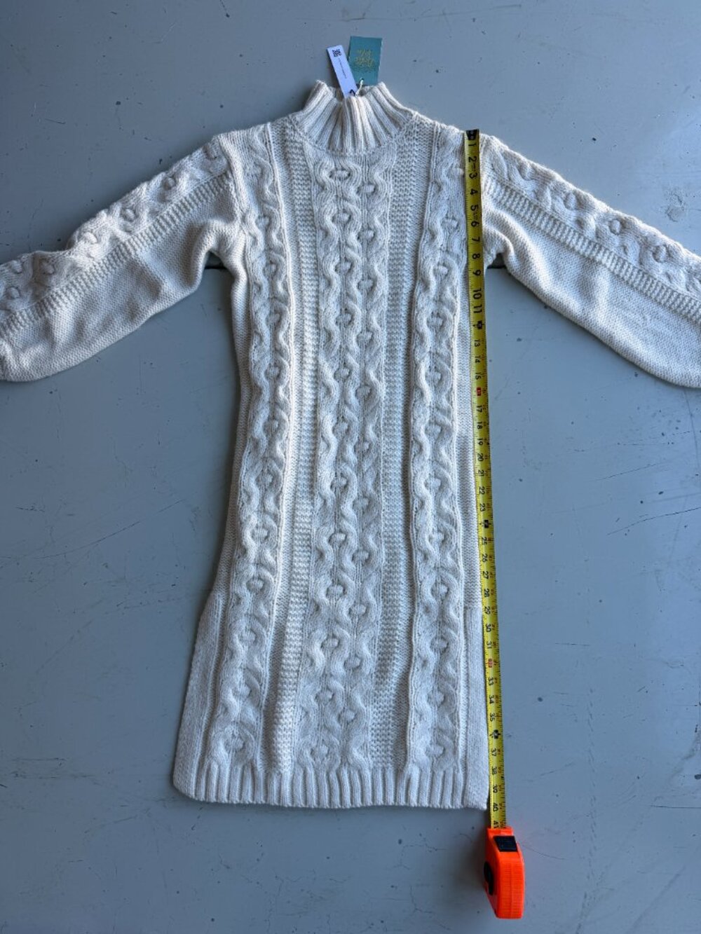 Sanctuary Chalk Cable Sweater Dress Size Small BNWT